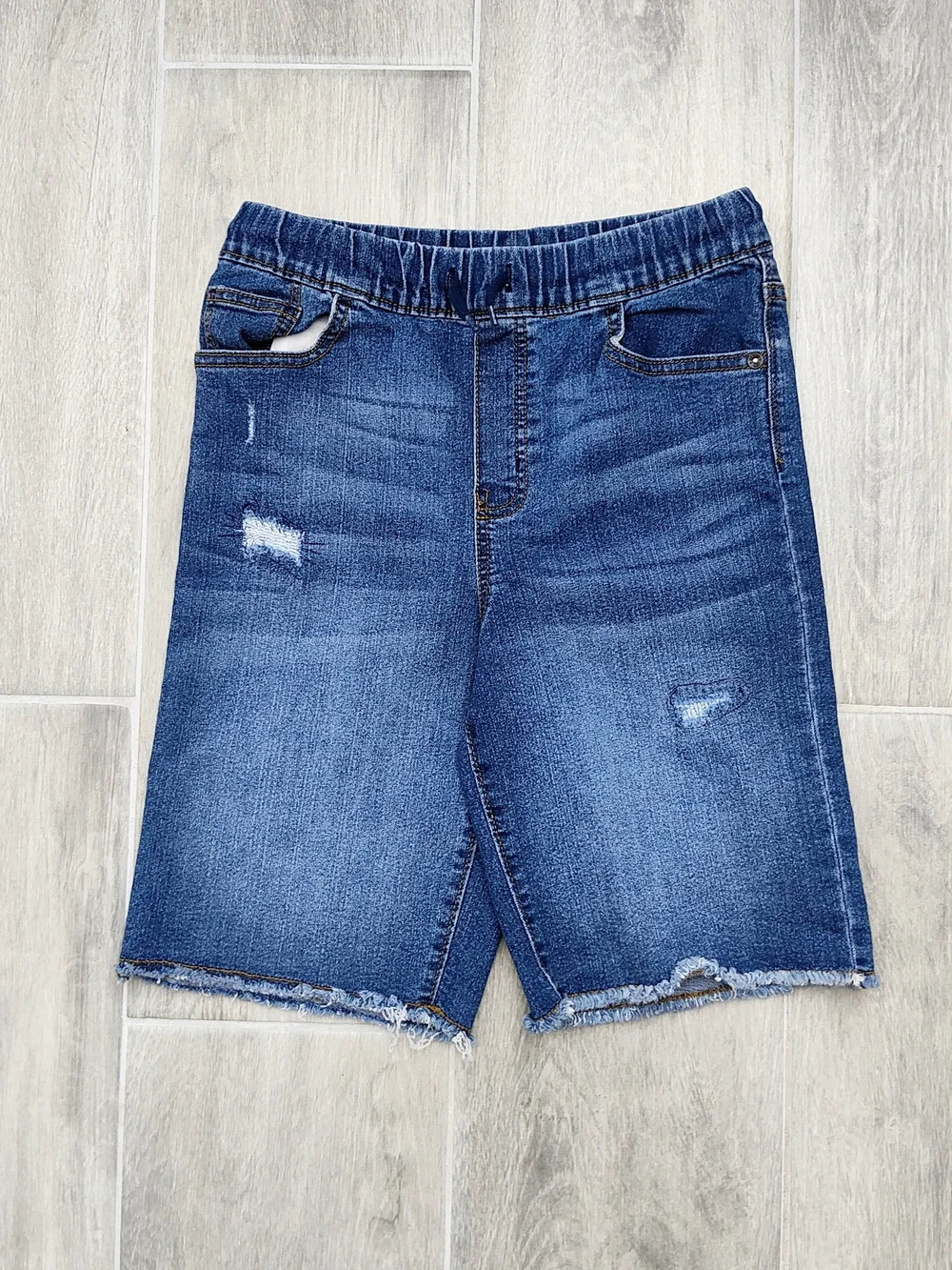 OshKosh B'gosh Blue Denim Knit-Waist Shorts